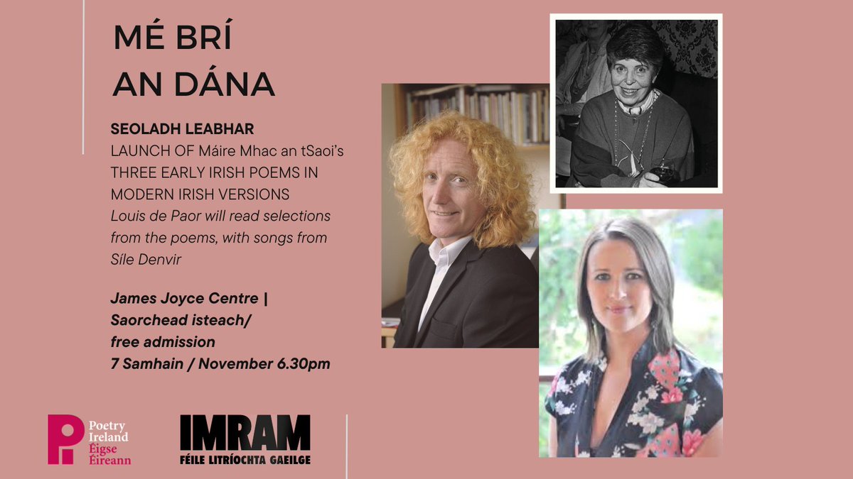 IMRAM | Féile Litríochta Gaeilge (@imramfeile) on Twitter photo Anocht, Déardaoin, 7 Samhain sa <a href="/JamesJoyceCentr/">The James Joyce Centre</a> ag 6.30i.n. Saorchead isteach. Bígí linn chun tús a chur le Féile IMRAM 24 ag an imeacht speisialta seo i gcomhar le <a href="/poetryireland/">Poetry Ireland / Éigse Éireann</a> #rtesupportingthearts <a href="/artscouncil_ie/">The Arts Council / An Chomhairle Ealaíon</a> <a href="/ForasnaGaeilge/">Foras na Gaeilge</a> <a href="/SileDenvir/">Síle Denvir</a> <a href="/Larionad/">Lárionad na Gaeilge: Taighde, Teagasc agus Tástáil</a> <a href="/CnaG/">Conradh na Gaeilge ⭕️</a> <a href="/FiontarGaeilge/">Fiontar & Scoil na Gaeilge (DCU)</a> Anocht, Déardaoin, 7 Samhain sa <a href="/JamesJoyceCentr/">The James Joyce Centre</a> ag 6.30i.n. Saorchead isteach. Bígí linn chun tús a chur le Féile IMRAM 24 ag an imeacht speisialta seo i gcomhar le <a href="/poetryireland/">Poetry Ireland / Éigse Éireann</a> #rtesupportingthearts <a href="/artscouncil_ie/">The Arts Council / An Chomhairle Ealaíon</a> <a href="/ForasnaGaeilge/">Foras na Gaeilge</a> <a href="/SileDenvir/">Síle Denvir</a> <a href="/Larionad/">Lárionad na Gaeilge: Taighde, Teagasc agus Tástáil</a> <a href="/CnaG/">Conradh na Gaeilge ⭕️</a> <a href="/FiontarGaeilge/">Fiontar & Scoil na Gaeilge (DCU)</a>