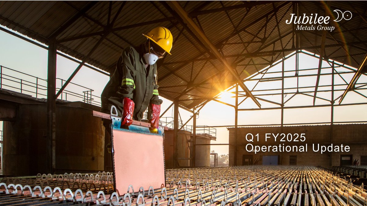 Our Q1 FY2025 operational update has been released! We successfully achieved key milestones in advancing our copper strategy, while our chrome and PGM operations continue to perform strongly. Click to view CEO Leon Coetzer talking through the results: jubileemetalsgroup.com/corporate-vide…
