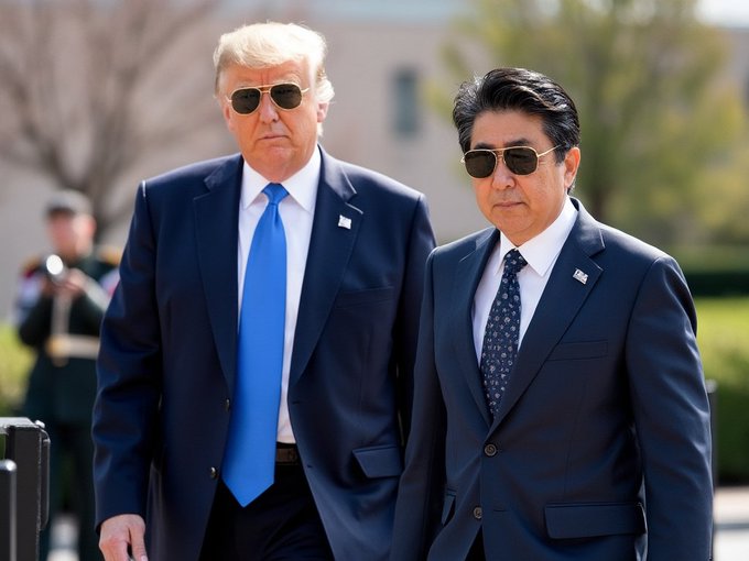 安倍さん、海外でミーム化　海外の反応「Shinzo Abeがトランプを勝利に導いた」「アメリカは、安倍トランプの友情をいつまでも忘れない」「RIP Shinzo Abe」