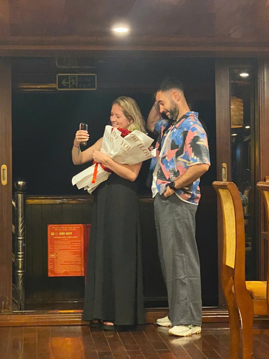 daiichitravel_'s tweet photo. She said "Yes" ❤
Daiichi Boutique Cruise is honored to be part of this sweet moment. With us, it’s not just about exploring majestic nature, it's where love blossoms, promises are made and memories become forever!
#vietnam #catba #lanhabay #daiichitravel https://t.co/ERFNtj1Lxm