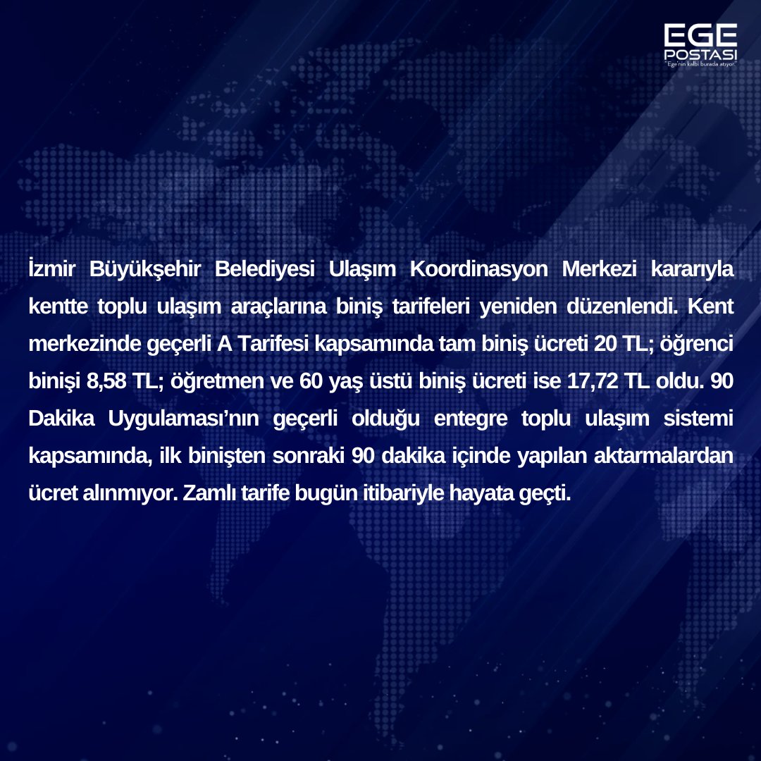 tr35comtr's tweet photo. İzmir'de toplu ulaşıma zam!

#izmir #zam #sondakika #egepostası #izmirbüyükşehirbelediyesi https://t.co/YA0Vy5NOVB