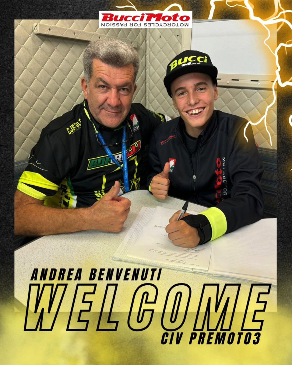 gife59's tweet image. DAL MOTARD ALLA PRE MOTO 3
Il plurititolato del Supermotard Andrea Benvenuti a sorpresa nel 2025 affronterà una nuova avventura nella Pre Moto 3, e lo farà con il Team Bucci Moto.
 #premoto3 #civriders #buccimoto