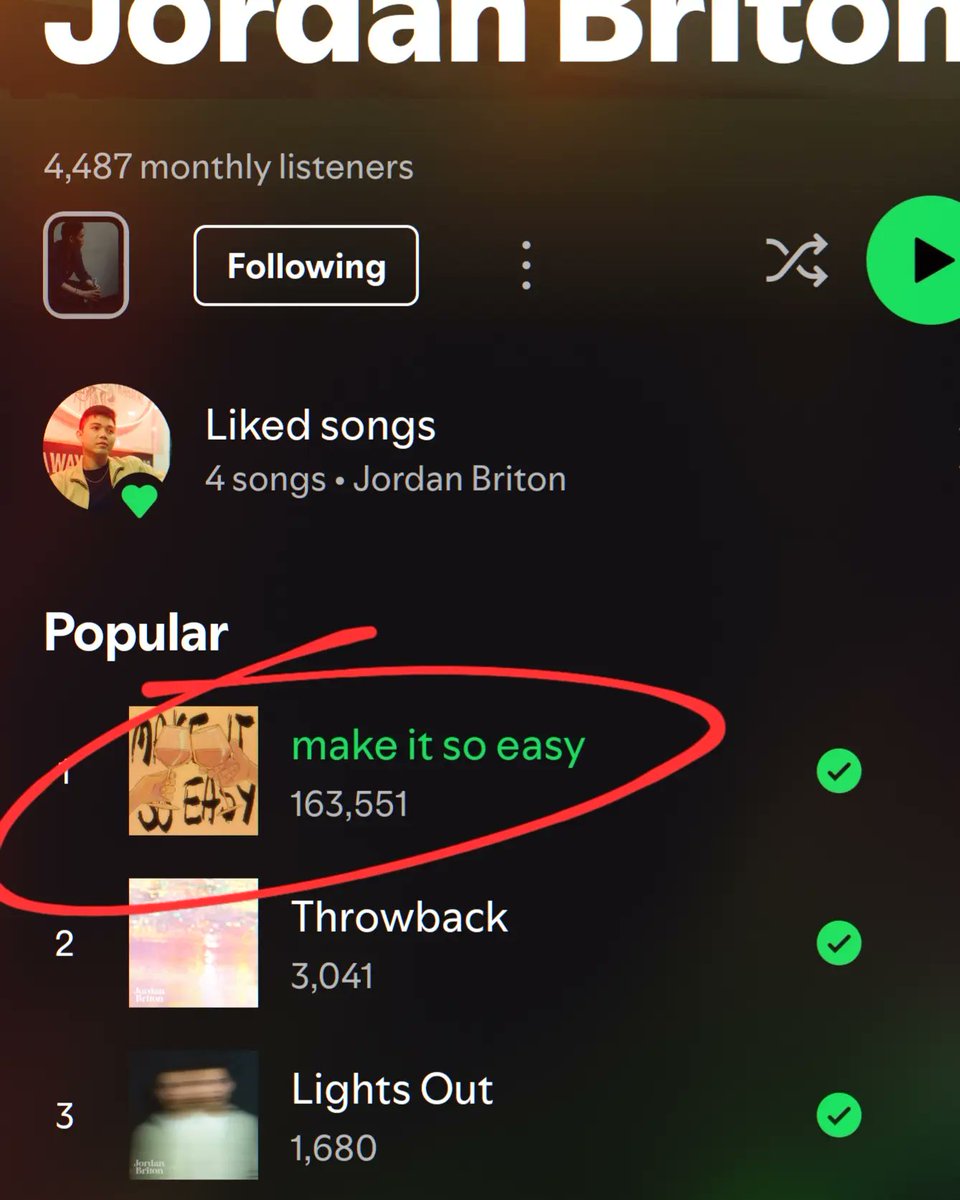 Thank you guys so much ❤️‍🔥🙏 One year on and 'Make It So Easy' has over 160K streams on Spotify. 

I've got a very special announcement for tomorrow! ✌️

#canyoukeepasecret