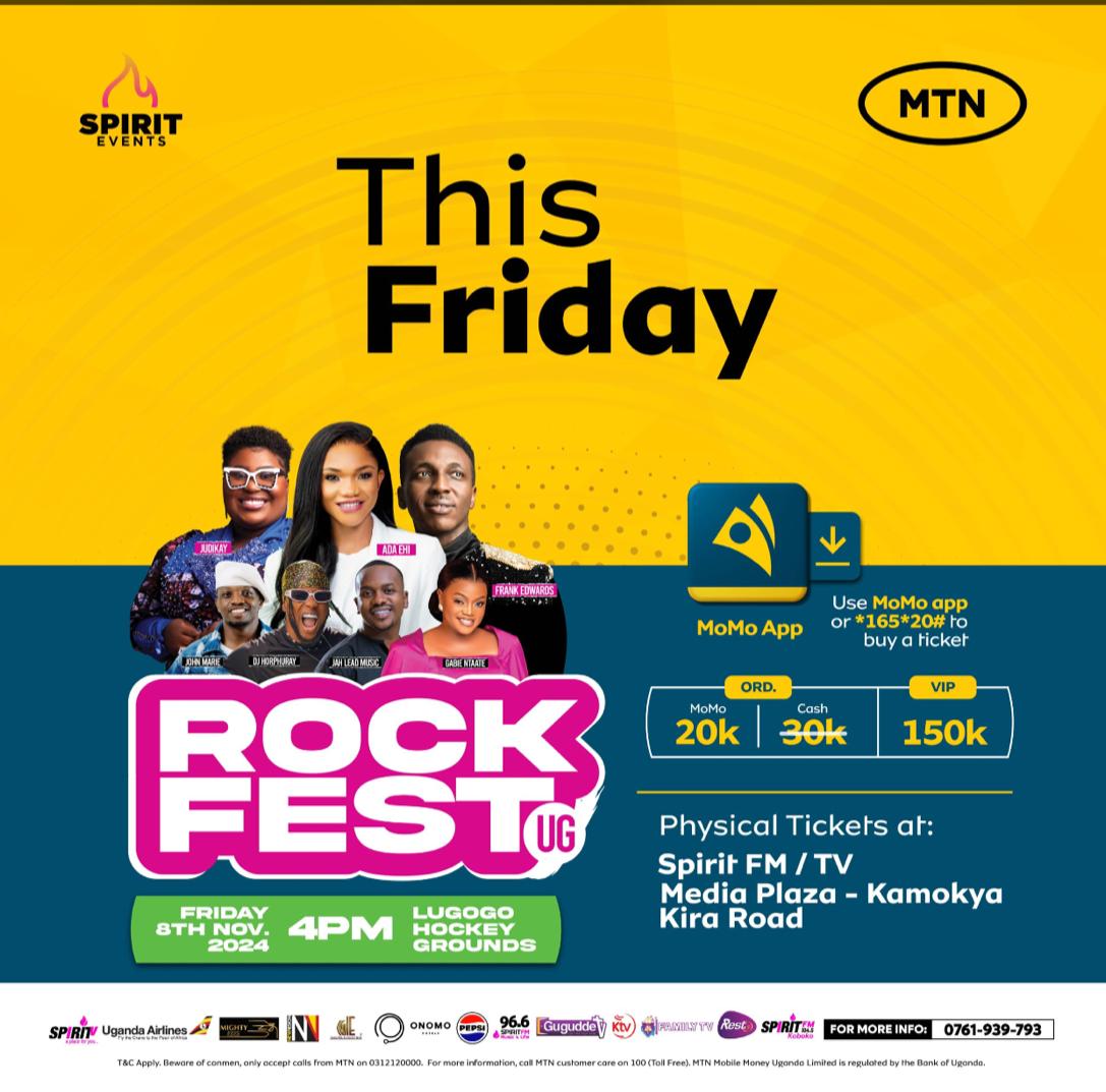 MULOOKI's tweet image. 🥳THE ROCK FEST UG🥳
🕺 🎶🎤 💃
🗣Tekyali kulanga kulala🗣
2mor is the day!!!

#RockFestUg
#SpiritEvents
#RoyalArmyUg