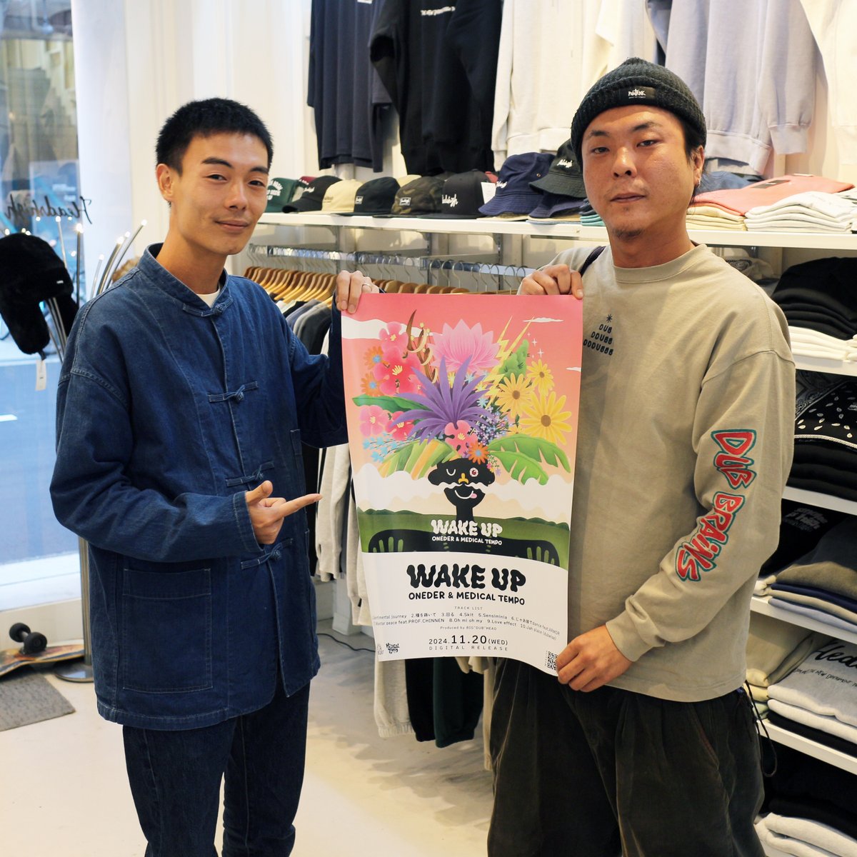 GimmeFiveShop's tweet photo. 11月20日リリース！！
WAKE UP
ONEDER &amp; Medical Tempo
1. Sentimental Journey
2. 種を蒔いて
3. 回る
4. Skit
5. Sensiminia
6. じゃあ皆でdance feat. ARMOR
7.  Master peace feat. PROF. CHINNEN
8. Oh mi oh my
9. Love effect
10.Jah place (dubwise)
Produced by BIG "DUB" HEAD https://t.co/Q9ISH8Bmay