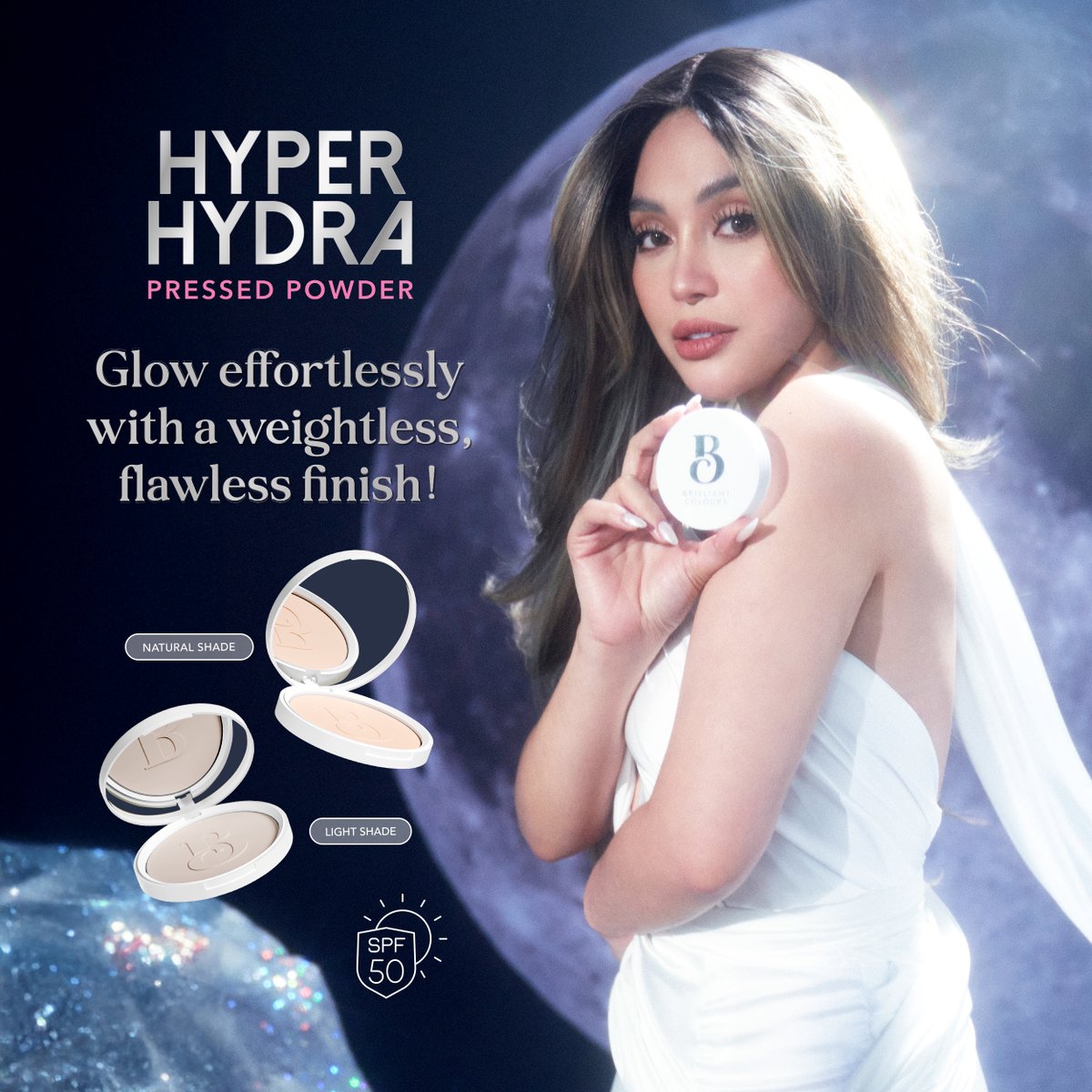 Glow effortlessly with this beauty essential! ✨

#HyperHydraPressedPowder gives you a flawless, lightweight finish with SPF50 protection. Luminous, natural, and never heavy on your skin. 😍

#BrilliantColours💄
#BrilliantSkinEssentials 💎