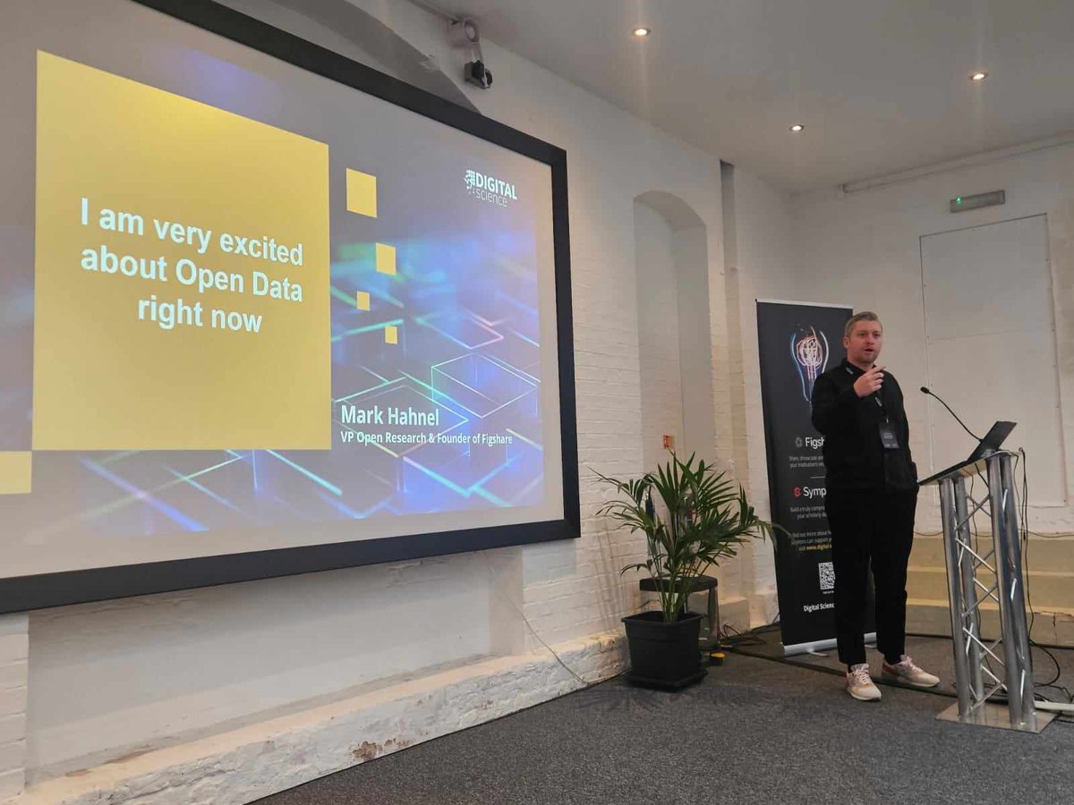figshare's tweet photo. Fantastic start to our Figshare &amp; @Symplectic user conference yesterday! 

Wonderful to see so many members of our community and enjoy brilliant sessions from a whole host of client speakers. Thank you to all participants! 

Some of our favourite snaps below ⬇️ Bring on Day 2 🤩 https://t.co/iOvOhqutOD