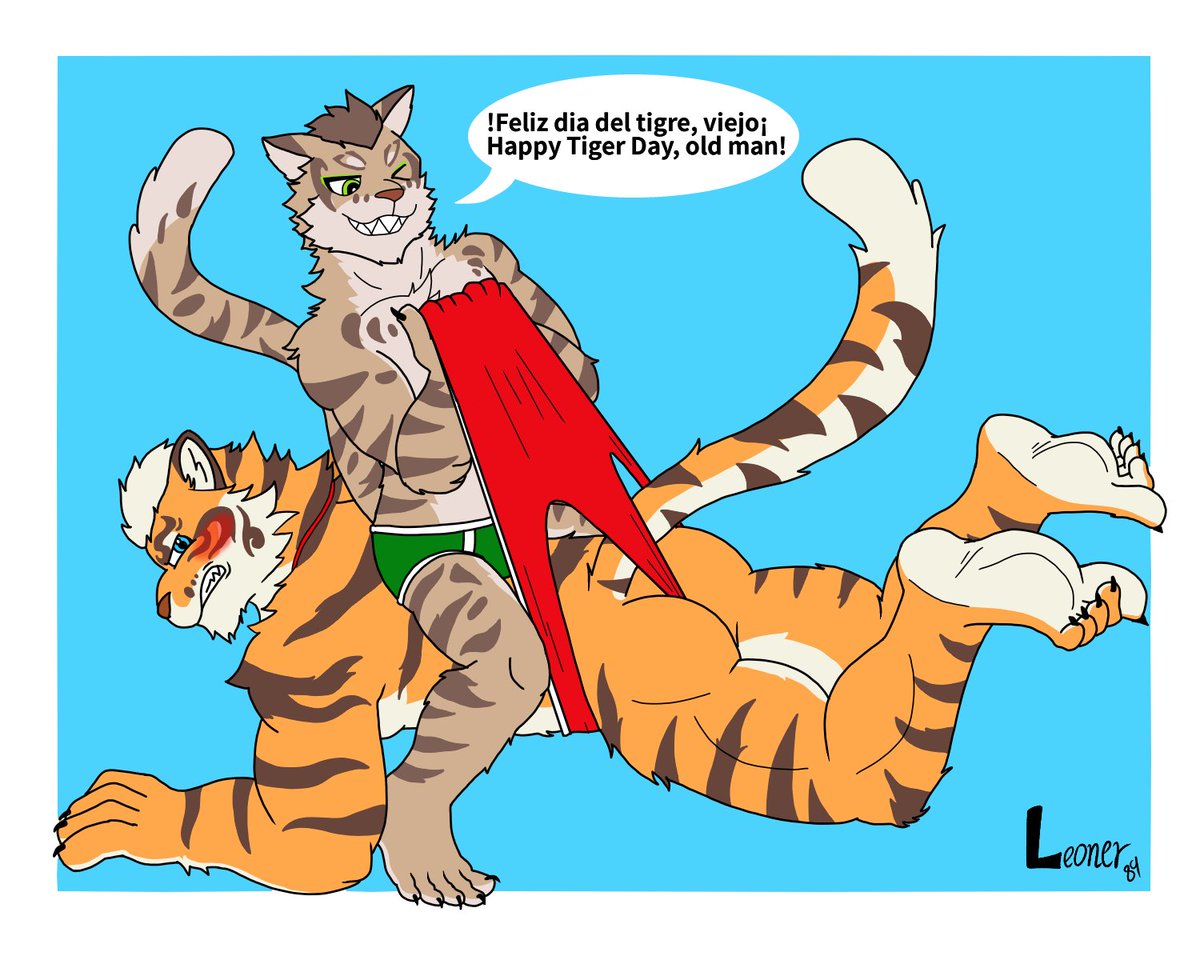 It seems that Lin Hu can't undress in his underwear on his special day without getting a wedgie.  

Drawing I had made for Tiger Day.  

Based on the image of Saltydweebus: deviantart.com/saltydweebus/a…

#wedgie #furrywedgie #malewedgie #Linhu #Nekojishi #tigerday