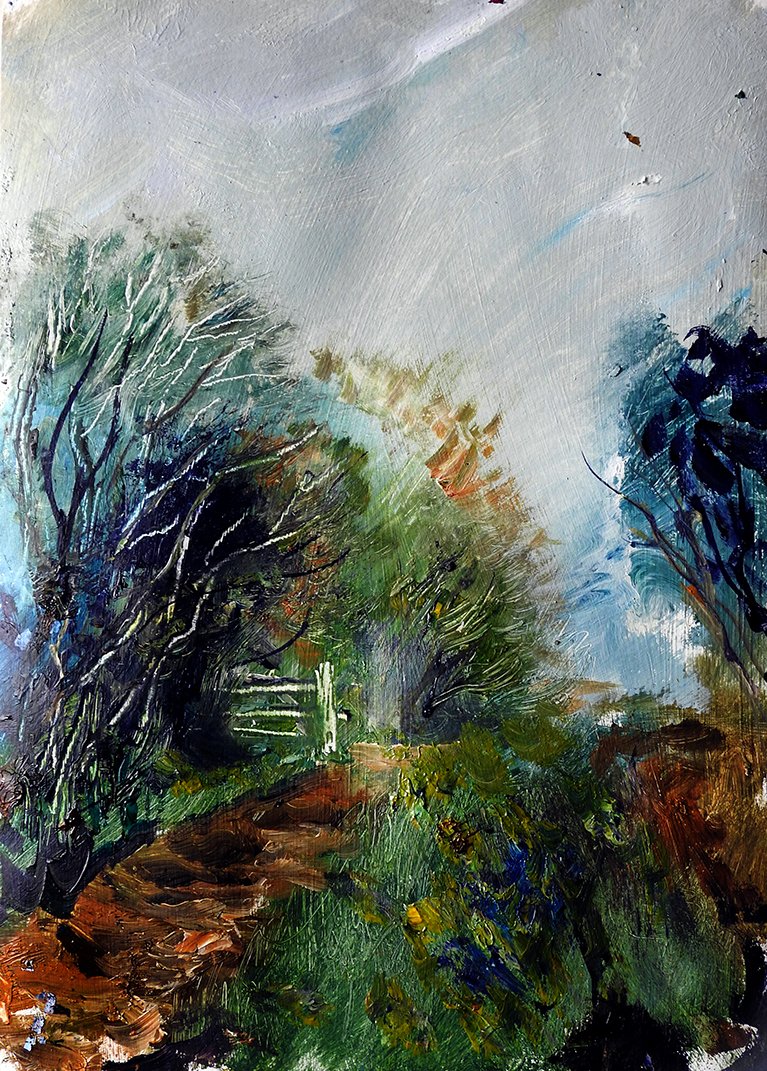 ChrisBilton3's tweet photo. #autumn #autumncolours #muddypath #acrylicpainting #pleinairpainting #artinsouthyorkshire #paintingoutside #southyorkshire #biltonart #opencountry #trees #clouds #allaprima #clarifiedimpressionism #expressiverealism #pleinair https://t.co/9l0J3SwpBY https://t.co/TD5mDVWWkv