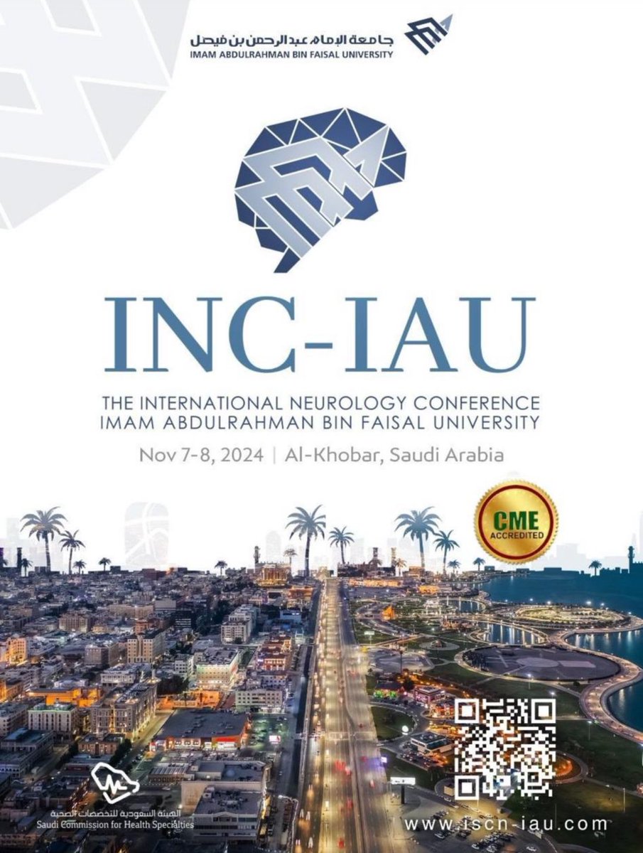 Modhi S Alkhaldi موضي الخالدي (@modhispikes) on Twitter photo Thrilled to be a part of the organizing committee for the inaugural international conference in neurology in the Eastern region of Saudi Arabia! Proudly hosted by my university, Imam Abdulrahman bin Faisal University, in the stunning city of Khobar, my hometown.
<a href="/IAU_KFHU/">KFHU مستشفى الملك فهد الجامعي</a> Thrilled to be a part of the organizing committee for the inaugural international conference in neurology in the Eastern region of Saudi Arabia! Proudly hosted by my university, Imam Abdulrahman bin Faisal University, in the stunning city of Khobar, my hometown.
<a href="/IAU_KFHU/">KFHU مستشفى الملك فهد الجامعي</a>