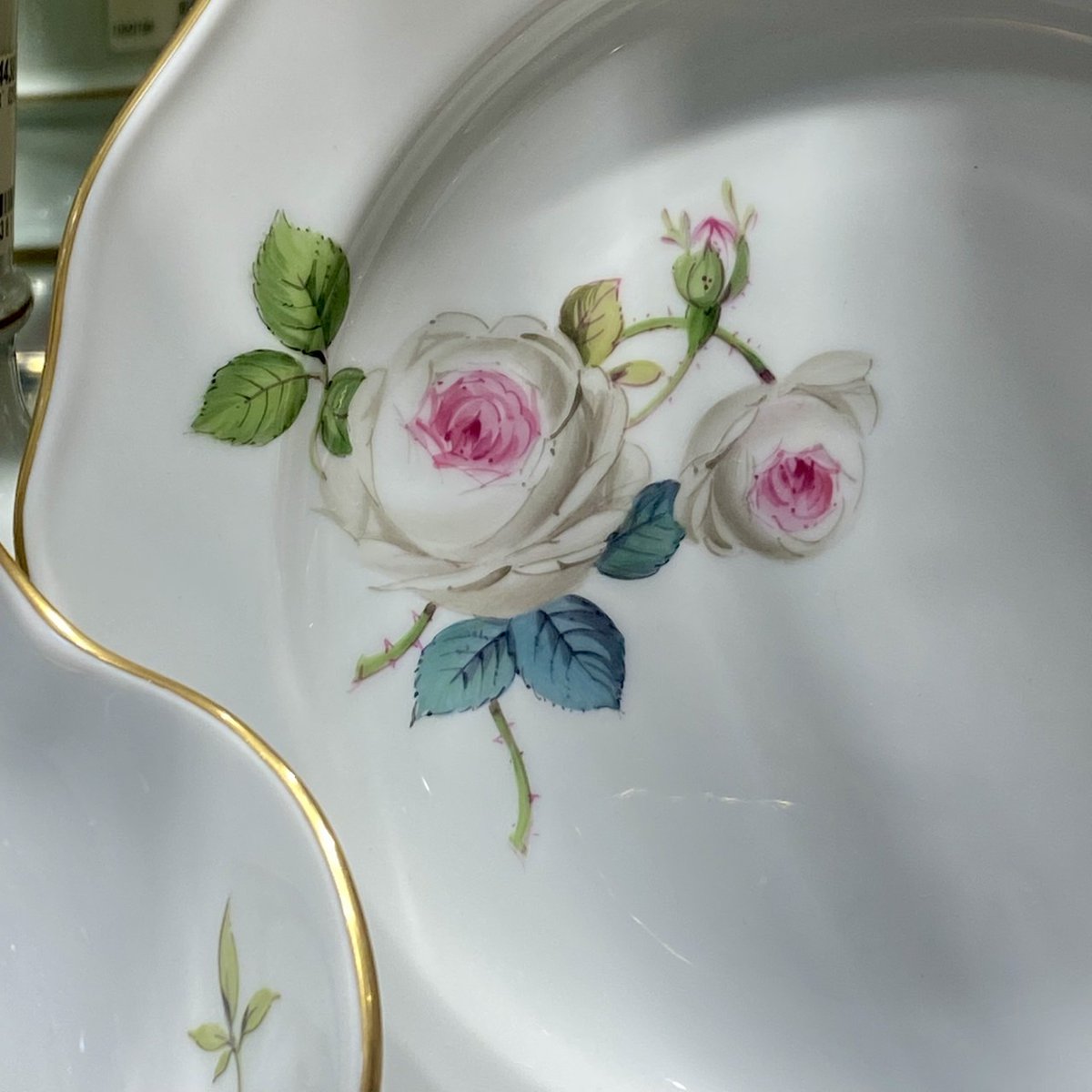 ♡ マイセン ホワイトローズ ♡ 白磁に白バラ！難易度高めです～ 職人