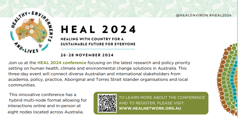 Join us at the HEAL 2024 Conference. Registration is free! url.au.m.mimecastprotect.com/s/GFQbCVAGLrs2…
