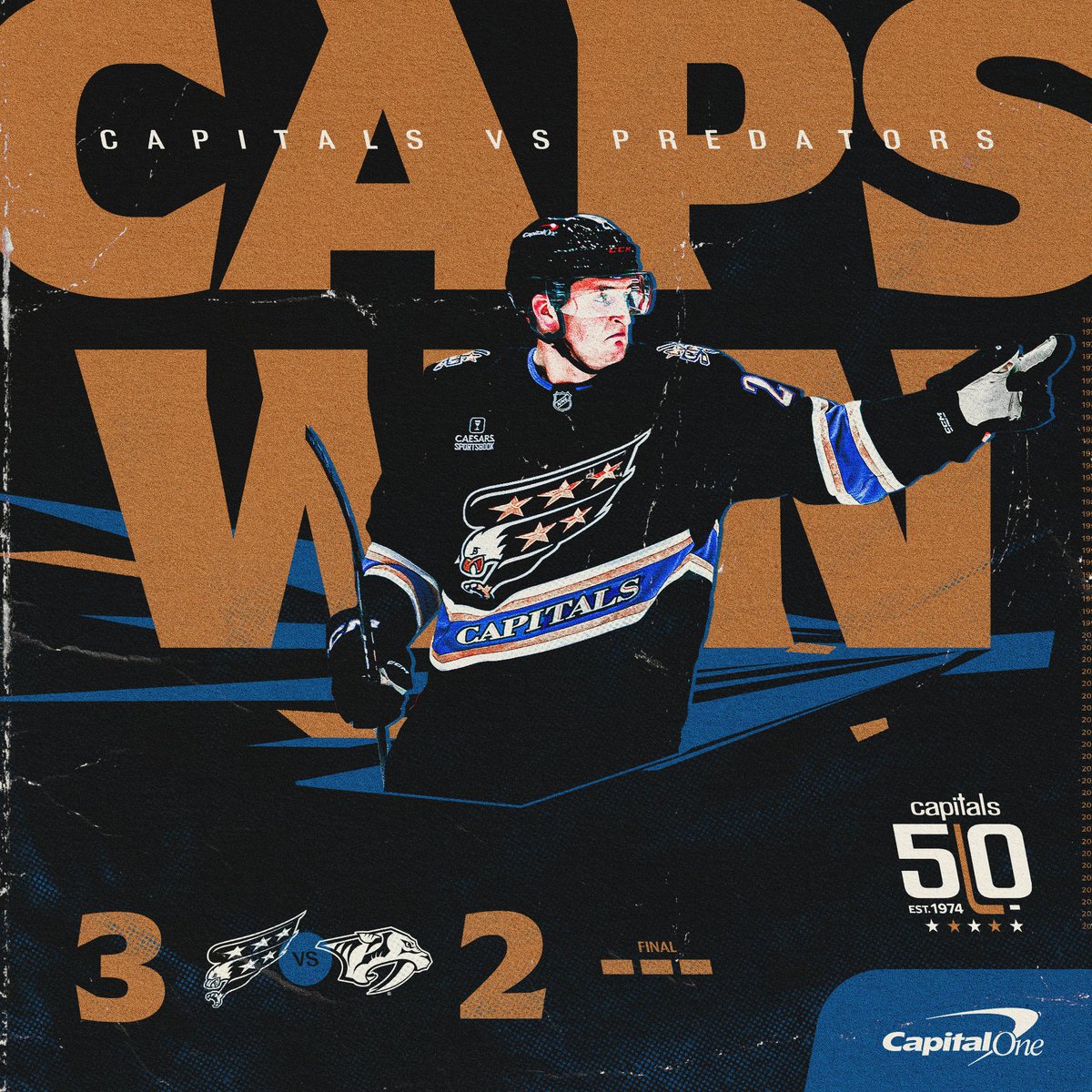 Capitals's tweet image. SCREAGLE VICTORY SCREECH

#CapsPreds | #ALLCAPS