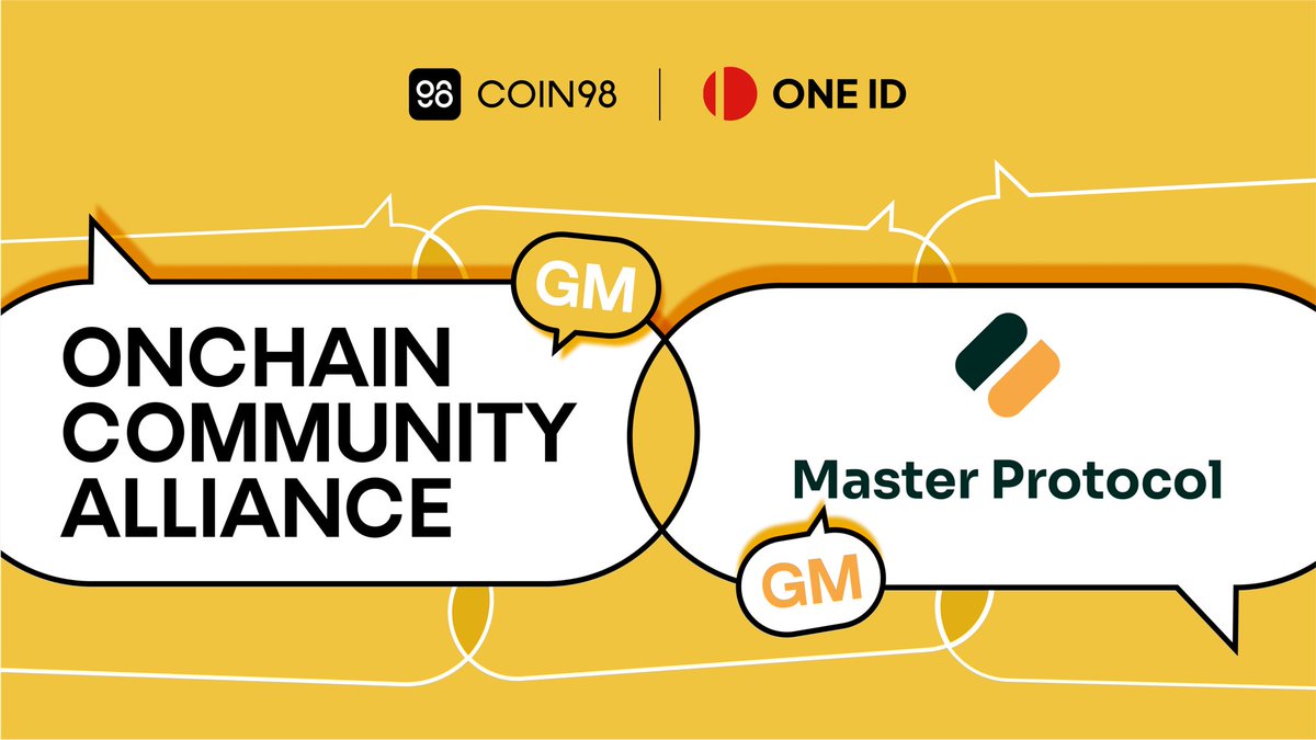 Master Protocol (@masterprotocol_) on Twitter photo #OnCALL ๐ ๐ค๐ค
Weโve joined the Onchain Community ALLiance with <a href="/coin98_wallet/">Coin98 Super Wallet</a> & <a href="/useOneID/">OneID</a>! We're excited to be a part of a space where innovations meet communities!
๐ In the excitement of this celebration, we invite our community to claim your free #OneID with this voucher #OnCALL ๐ ๐ค๐ค
Weโve joined the Onchain Community ALLiance with <a href="/coin98_wallet/">Coin98 Super Wallet</a> & <a href="/useOneID/">OneID</a>! We're excited to be a part of a space where innovations meet communities!
๐ In the excitement of this celebration, we invite our community to claim your free #OneID with this voucher