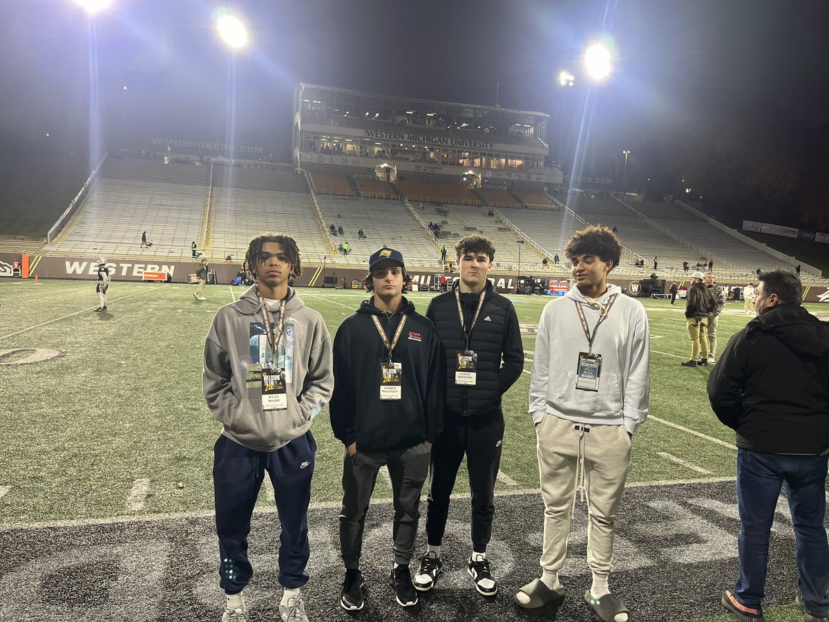 Collin Munford (@collin_munford) on Twitter photo Had a great time at <a href="/WMU_Football/">Western Michigan Football</a> tonight! Thanks for having me out <a href="/CoachLT39/">Lance Taylor</a> looking forward to being back!
<a href="/alex_pallone/">Alex Pallone</a> <a href="/coachbieds/">Andrew Biedenbender</a> <a href="/MichFBFrenzy/">Michigan Prep Frenzy</a> <a href="/KamWillerDZone/">Kam</a> <a href="/TheD_Zone/">The D Zone</a> <a href="/CoachCarsonWR/">Nate Carson</a> Had a great time at <a href="/WMU_Football/">Western Michigan Football</a> tonight! Thanks for having me out <a href="/CoachLT39/">Lance Taylor</a> looking forward to being back!
<a href="/alex_pallone/">Alex Pallone</a> <a href="/coachbieds/">Andrew Biedenbender</a> <a href="/MichFBFrenzy/">Michigan Prep Frenzy</a> <a href="/KamWillerDZone/">Kam</a> <a href="/TheD_Zone/">The D Zone</a> <a href="/CoachCarsonWR/">Nate Carson</a>