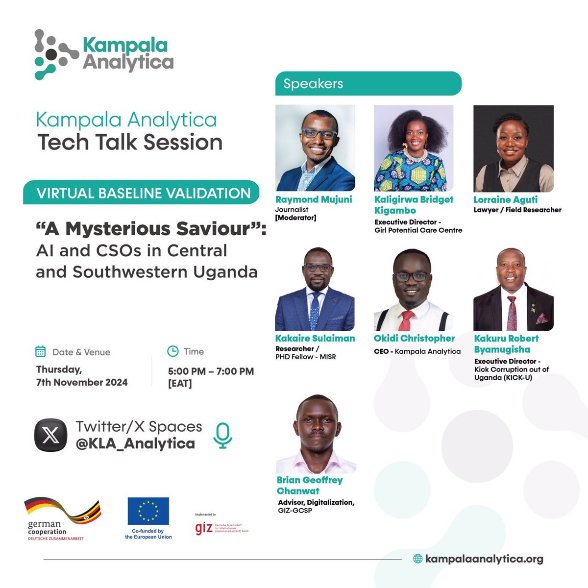 Today, join us at 5-7 PM as we validate findings from the baseline study on #AI use among CSOs in Central &amp; Southwestern #Uganda.  

The findings will also hint on how AI use can be scaled in CSO programming.

To join click this link 👉🔗: tinyurl.com/4fv8avzc