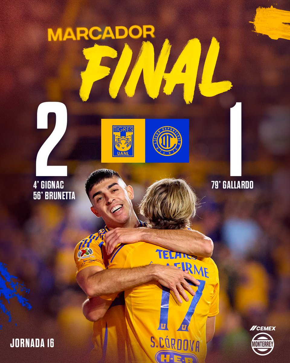TigresOficial's tweet photo. Estamos en Cuartos de Final.

Marcador @CEMEXMx.

#SiempreContigo 👊 #EstoEsTigres 🐯 https://t.co/5yBLAtTXkH