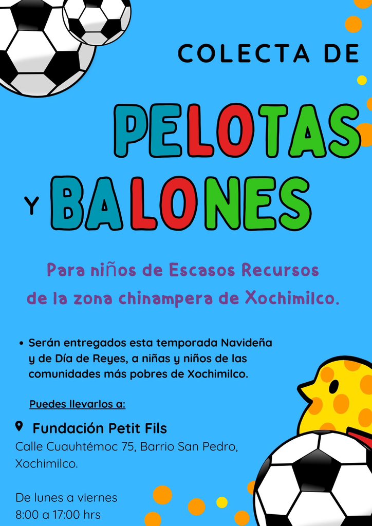 Comienza nuestra colecta de pelotas ⚽️ 

Visita nuestro contenedor y regala una sonrisa en esta temporada navideña 😊☺️