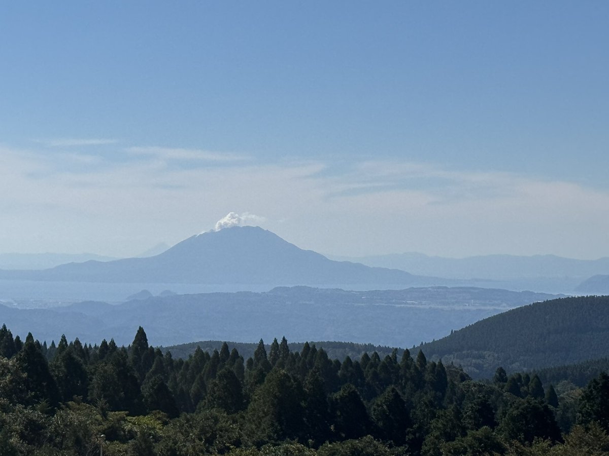 桜島は今日も元気です🗻今日の現場は標高826メートル