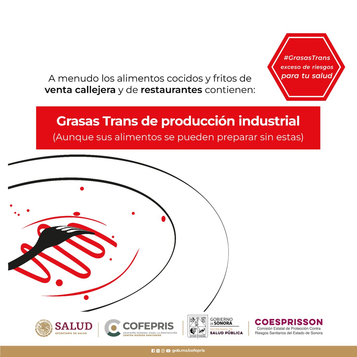 COESPRISSON's tweet photo. La ingesta de #GrasasTrans daña la salud al no aportar nutrientes. Una alimentación con este tipo de grasas aumenta el riesgo de enfermedades cardíacas, una de las principales causas de muerte en el 🌎.
#CofeprisTeProtege en las decisiones de productos que vas a consumir. https://t.co/K8fxZuFXHd