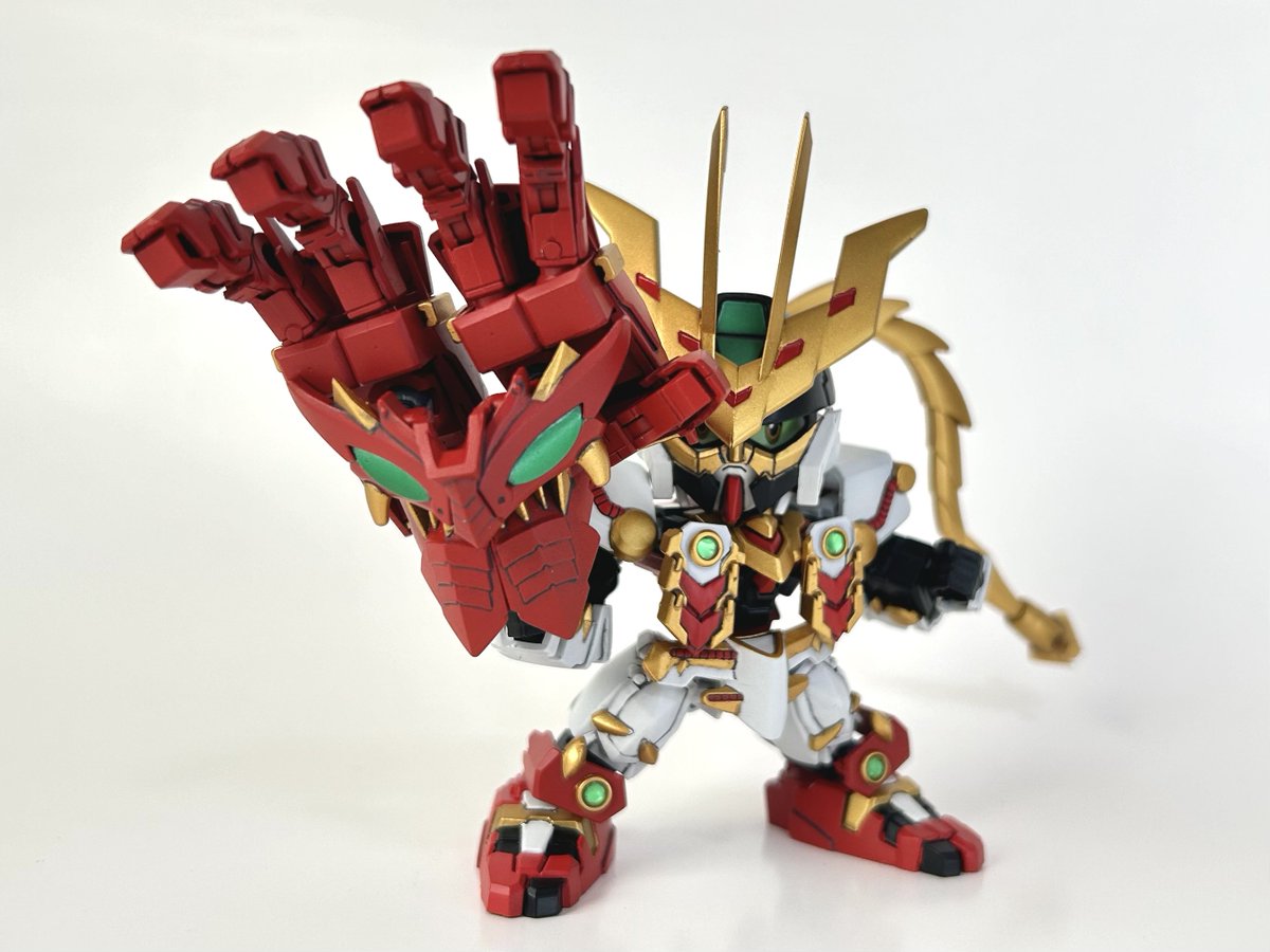 #SDビルドユニバース
───
『逢我将頑駄無』
(モチーフ:戦国アストレイ頑駄無)

「アイツに託されたんだ！オイラの原点の一部…いざ『鬼変化』」

かつて敵と呼ばれながら共に戦い抜き、真の道を示した｢武者｣。
未だに打倒大将軍を掲げていて、ある武者とは毎日ケンカをしていたとか。
───