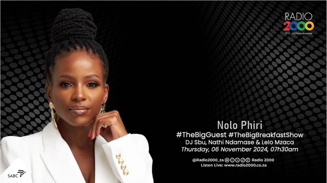 Catch me this morning on #TheBigBreakfastShow on #Radio2000 with <a href="/djsbu/">djsbu</a> and the big team ✨