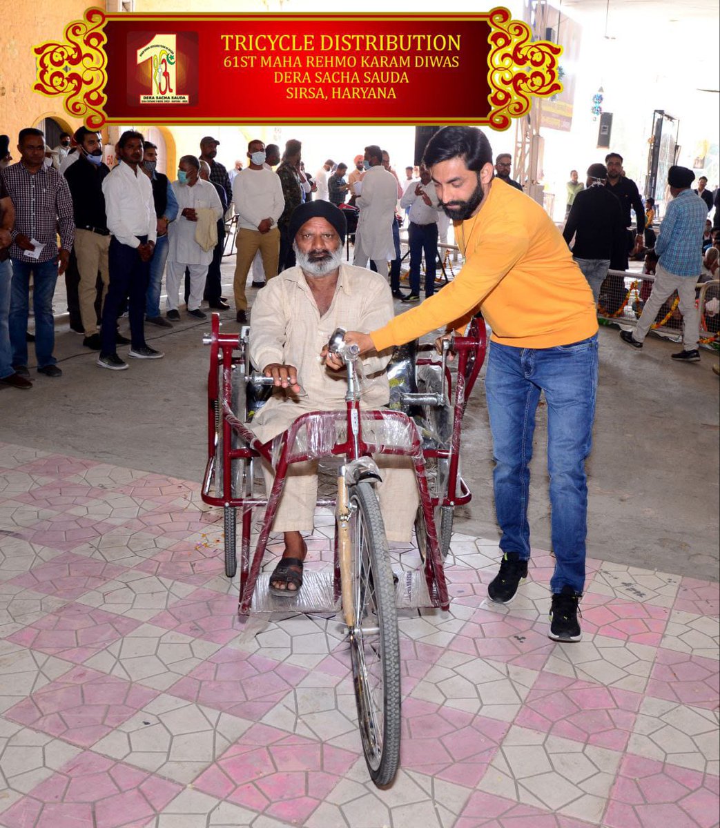 The Companion Indeed initiative has become the #HelpingHand for poor handicapped people as under this, DSS volunteers distribute free wheelchairs and other essential equipment to needy ones to celebrate their special occasions as per the teachings of Saint Dr MSG Insan.