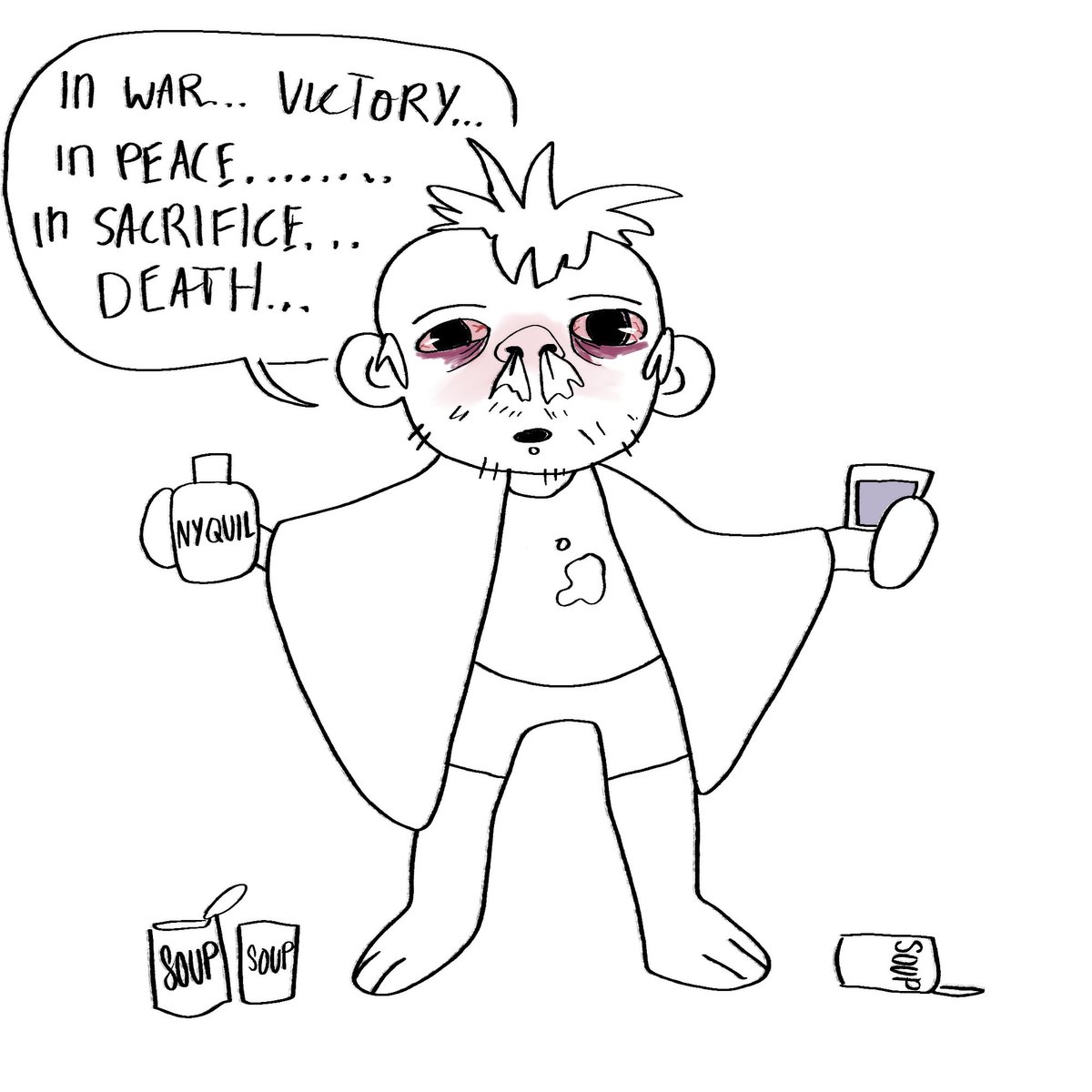 cansofbees's tweet photo. veilguard has been on all day, every day this week as we pass it back and forth between my household's plague (head cold) victims

self portrait https://t.co/Hw1J9n2DRc