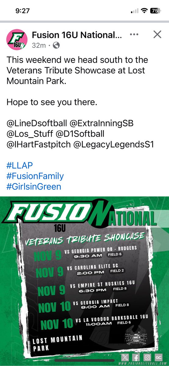 Kylee Huff (@kyleehuff2027) on Twitter photo Back at it this weekend! If youâre out come watch!! <a href="/FusionSB_16Nats/">Fusion 16U National Unruh/Greenwood</a> <a href="/MorganNewport18/">Morgan Gerak</a> <a href="/CarmynGreenwood/">Carmyn Greenwood</a> <a href="/Coachmun/">Mat Mundell</a> <a href="/kunkle18/">Sue Kunkle</a> <a href="/coachferrell15/">Ben Ferrell</a> <a href="/rainwater_2/">Sarah Rainwater</a> <a href="/unionkysoftball/">Union (KY) Softball</a> <a href="/BaileyDillender/">Bailey Dillender</a> <a href="/CoachKRyman/">Kristin Ryman</a> <a href="/UofL_CoachHolly/">Holly Aprile</a> <a href="/CoachPena_BSU/">Helen Peña</a> <a href="/CoastalSoftball/">Coastal Carolina SB</a> @ Back at it this weekend! If youâre out come watch!! <a href="/FusionSB_16Nats/">Fusion 16U National Unruh/Greenwood</a> <a href="/MorganNewport18/">Morgan Gerak</a> <a href="/CarmynGreenwood/">Carmyn Greenwood</a> <a href="/Coachmun/">Mat Mundell</a> <a href="/kunkle18/">Sue Kunkle</a> <a href="/coachferrell15/">Ben Ferrell</a> <a href="/rainwater_2/">Sarah Rainwater</a> <a href="/unionkysoftball/">Union (KY) Softball</a> <a href="/BaileyDillender/">Bailey Dillender</a> <a href="/CoachKRyman/">Kristin Ryman</a> <a href="/UofL_CoachHolly/">Holly Aprile</a> <a href="/CoachPena_BSU/">Helen Peña</a> <a href="/CoastalSoftball/">Coastal Carolina SB</a> @