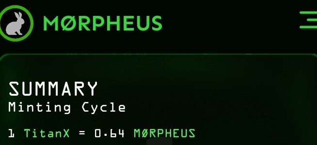 SwitchDotWin's tweet image. Mint Cost Update

Today:
1 $MORPH = 1.56 $TitanX

(On November 8th:
TitanX #HYPERDEFLATION)

On November 10th:
1 $MORPH = 2 $TitanX

You understand what I want to tell you.

ca:
0x4687f007da484EFE20D7A17E5B1D105CDBFCA0Eb

#BuildOnTitanX #TitanX #MORPHEUS #DragonX