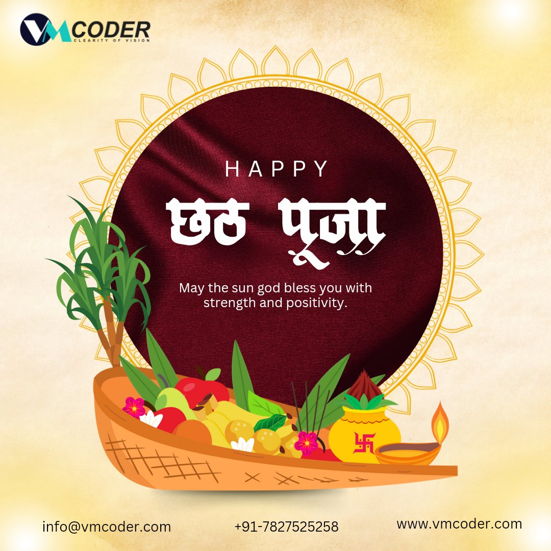 coder_vm's tweet image. "May the Chhath Puja bring abundant blessings, prosperity, and happiness to you and your family. Let’s celebrate the spirit of devotion and thank the Sun God for his divine light. Wishing everyone a joyful and blessed Chhath Puja! 🌅🙏✨
#HappyChhathPuja #ChhathPuja2024