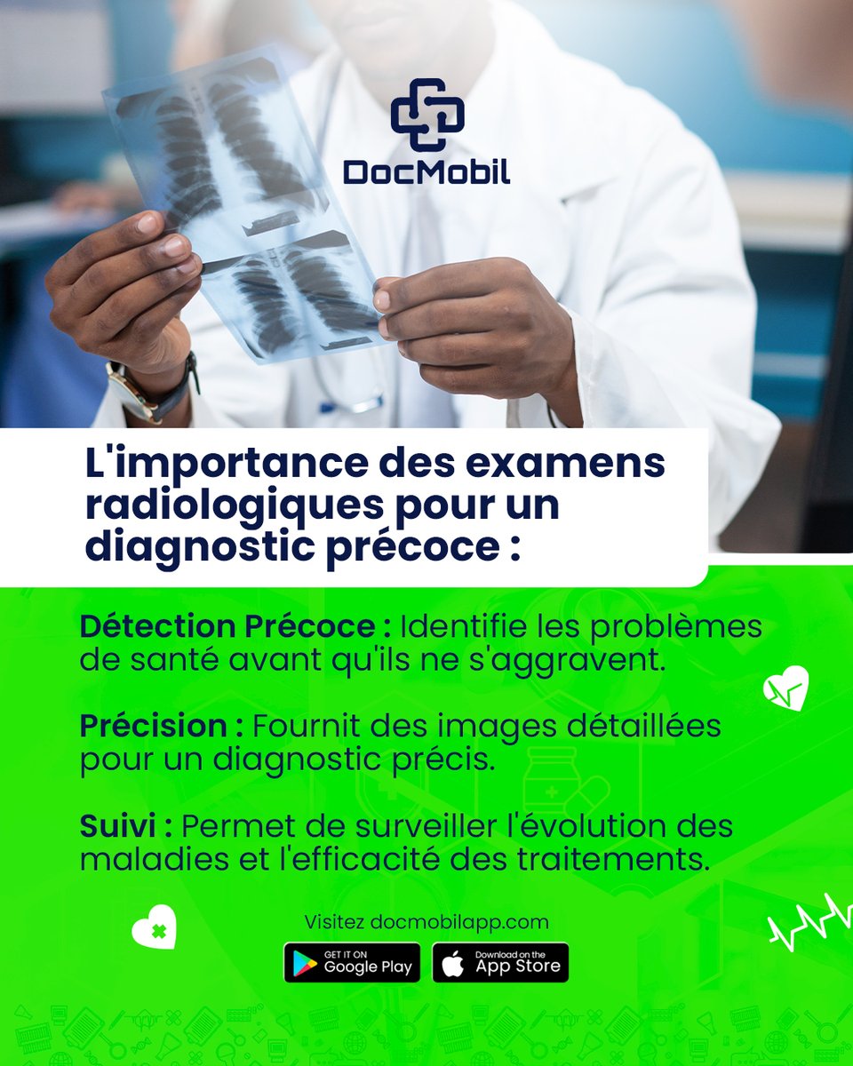 Ne laissez pas les problèmes de santé s’aggraver. Les examens radiologiques permettent une détection précoce et un suivi précis.