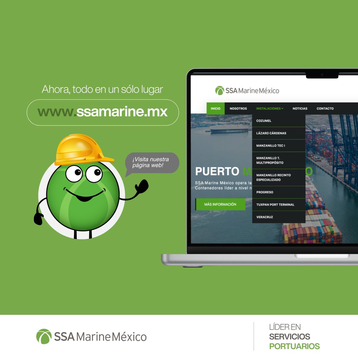 Visita 👉🏻 ssamarine.mx para consultar toda la información sobre las terminales de @ssamarinemexico  y mantenerte informado de las últimas noticias.