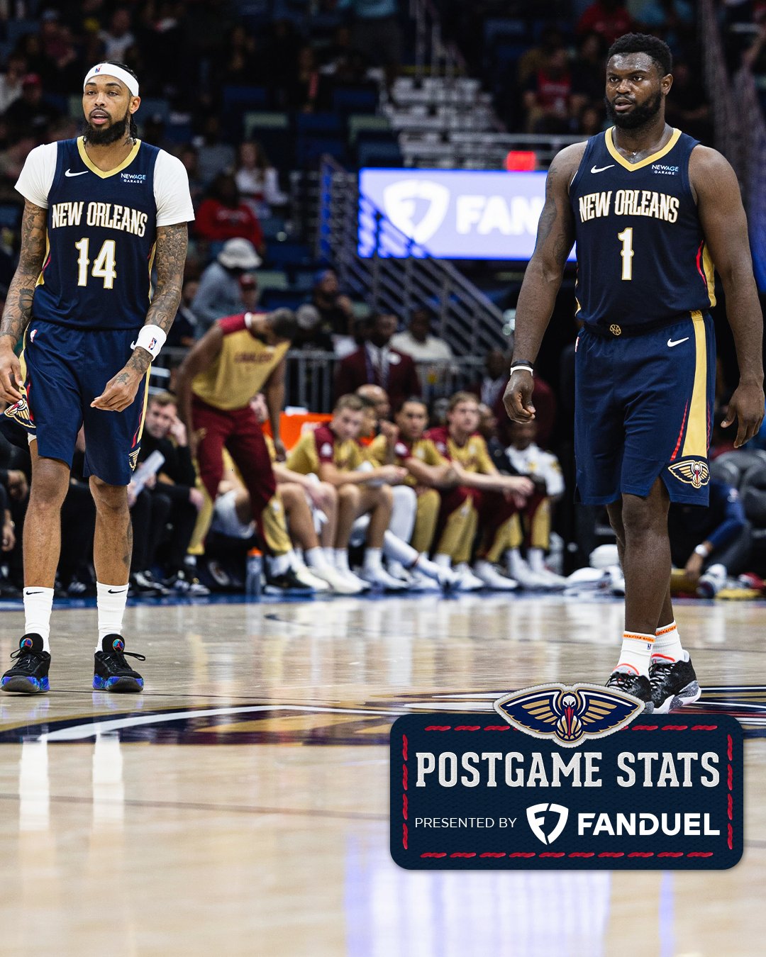New Orleans Pelicans on X Final Stats Williamson 29 PTS 8 REB 4 AST Alvarado 27 PTS 5 AST 3 STL 7 7 three s Ingram 20 PTS 5 AST 5 REB Boston 14