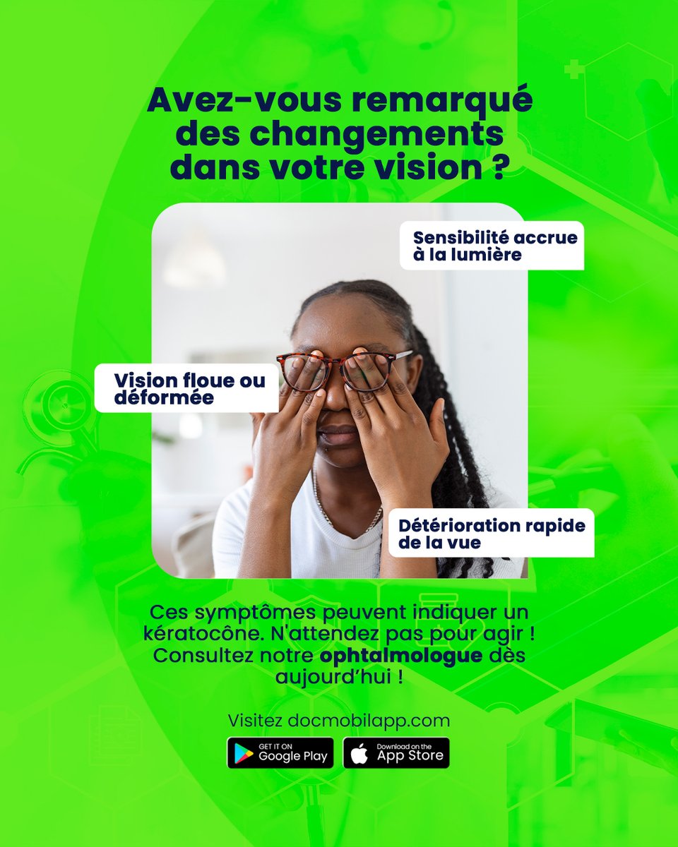 Des changements dans votre vision ? Ne laissez pas les signes passer inaperçus. Consultez via DocMobil ou visitez docmobilapp.com.