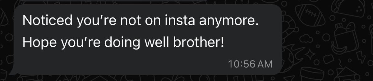 Got this from one of my friends, how do I explain that the reason I’m doing good is because I’m no longer on IG 🤣
