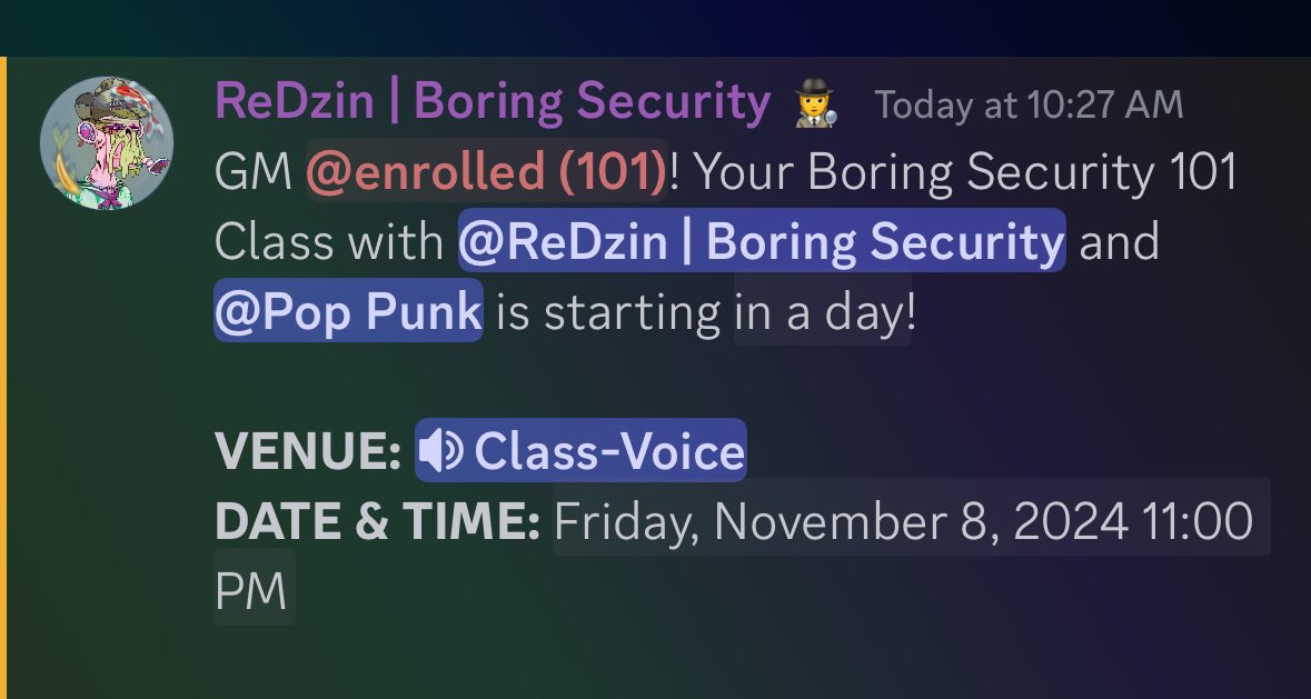 sillybilly's tweet photo. gonna be @boringsecurity alumni soon, appreciate @Abstract_Eco sharing this free session for us elite chad to join ✳️

#Abstract #BoringSecurity https://t.co/Ro5RujHoNO