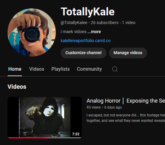 TotallyKalee's tweet photo. I POSTED‼️ / Im trying out "Analog Horror" which is a genre ive been interested in for awhile now! Go check it out only if your interested!💖 https://t.co/S8bE6C8IJ6