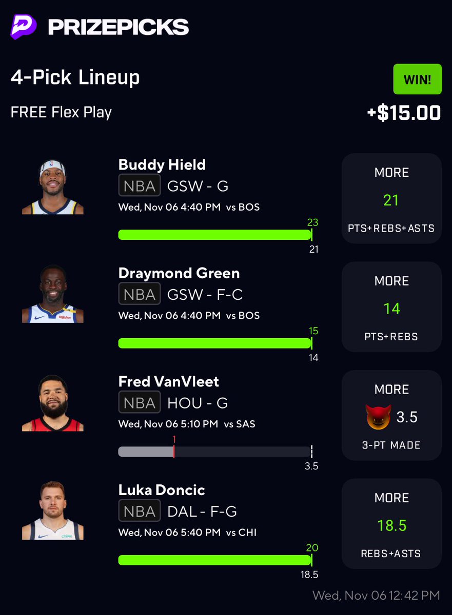I will take this win off the free play #NBAFreePlayEntry #PrizePicks #winbabywin #SheSportsBets