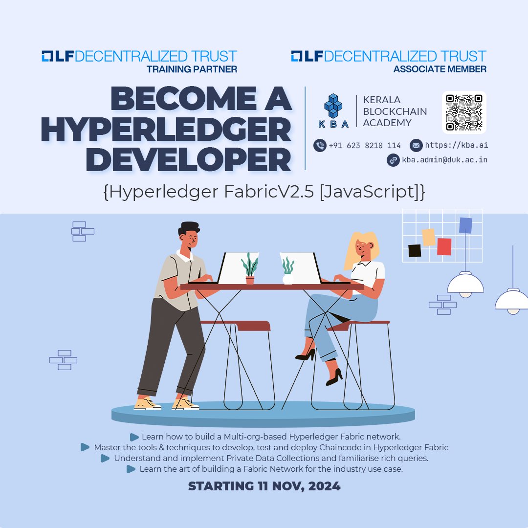 kbaiiitmk's tweet image. Don&apos;t Miss Out 🏃‍♂️ Starting 11th of Nov.
BECOME A CERTIFIED HYPERLEDGER DEVELOPER {Hyperledger FabricV2.5 [JavaScript]}
Register here: kba.ai/certified-hype…
#blockchain #blockchaintechnology #chaincode #javascript #nodejs #privateblockchain #permissioned #js