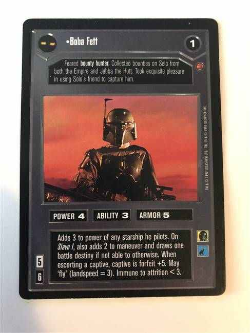 This Boba Fett is 100% legal to play, if you are into Star Wars cards.