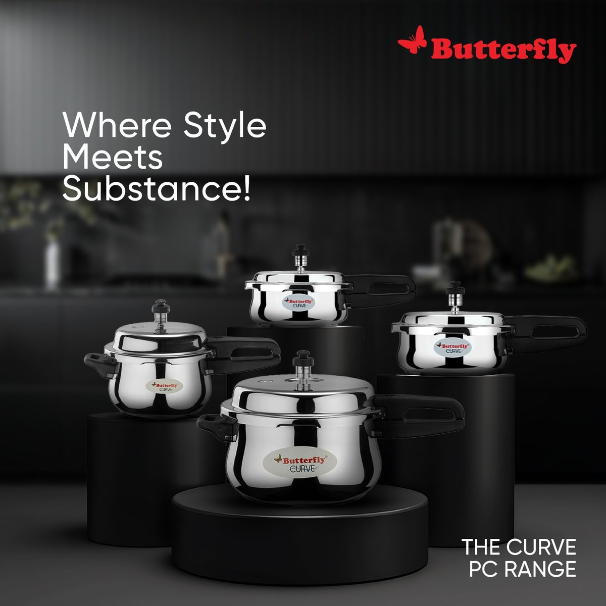 Transform your kitchen into a masterpiece with the Curve PC range. With its sleek design and flawless aesthetics, it’s where beauty meets functionality.
#butterflykitchen #butterflykitchenappliances  #homecookedfoodisbetter