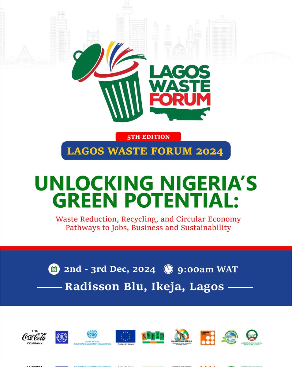 Join us at the 5th Lagos Waste Forum, Dec 2-3, 2024! Discussing innovative solutions to waste pollution &amp; circular economy pathways. #LagosWasteForum #Sustainability"
sweepfoundation.org.ng/unlocking-nige…