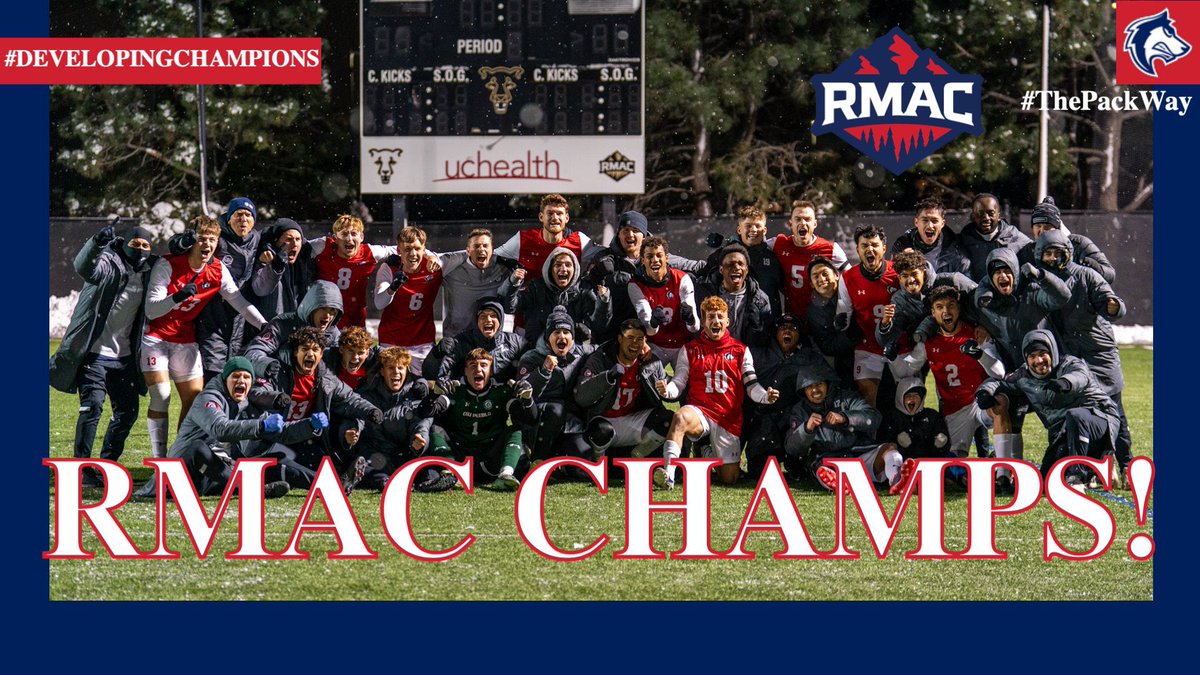 CSU Pueblo - Men‘s Soccer (@csupmsoccer) on Twitter photo 🚨🐺 #PackNation! For the first time since the 1999 season, <a href="/csupmsoccer/">CSU Pueblo - Men‘s Soccer</a> are the <a href="/RMAC_SPORTS/">RMAC Sports</a> Regular Season Champions!!
The ThunderWolves earn a first round bye in the RMAC Tournament and will host a Quarterfinal Match next Wednesday, Nov. 13 at Gonzales Stadium 😤
#ThePackWay 🚨🐺 #PackNation! For the first time since the 1999 season, <a href="/csupmsoccer/">CSU Pueblo - Men‘s Soccer</a> are the <a href="/RMAC_SPORTS/">RMAC Sports</a> Regular Season Champions!!
The ThunderWolves earn a first round bye in the RMAC Tournament and will host a Quarterfinal Match next Wednesday, Nov. 13 at Gonzales Stadium 😤
#ThePackWay
