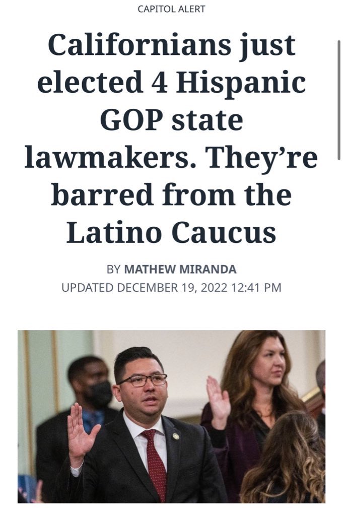 georgeandrews's tweet photo. Ok - your first order of business: open the taxpayer-funded @LatinoCaucus to #caleg Republican Latinos. 

Stop treating them like second-class citizens. https://t.co/ue5QCfJ3nD
