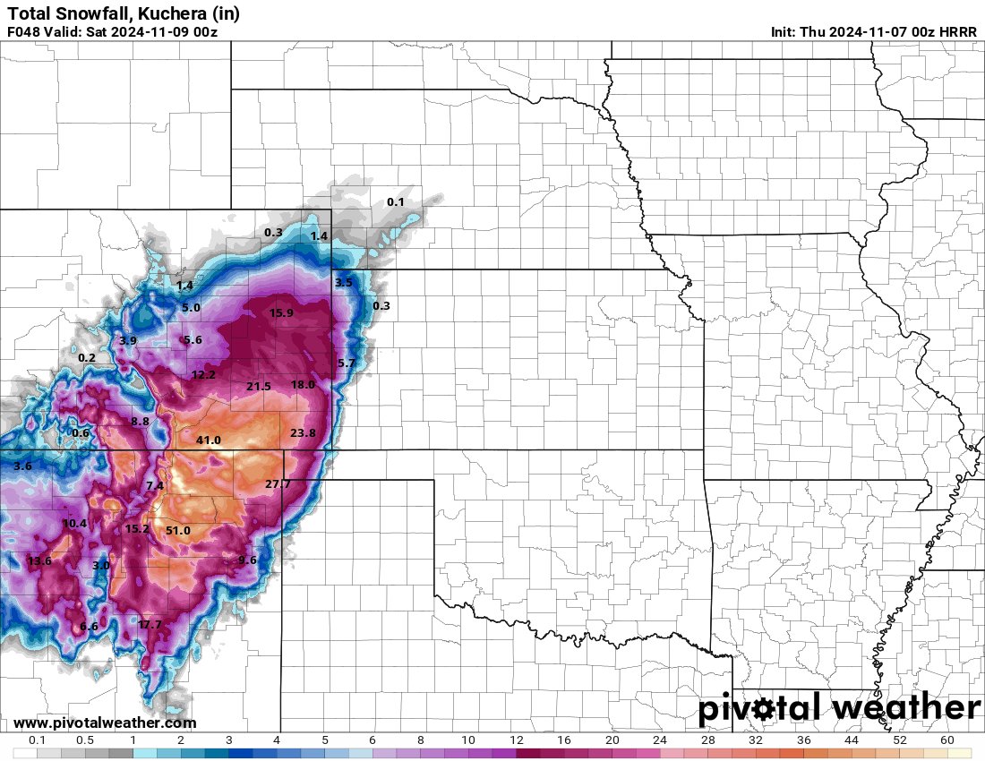MaxVelocityWX's tweet image. Up to 70" of snow will fall along the Colorado/New Mexico border over the next 48 hours 😳