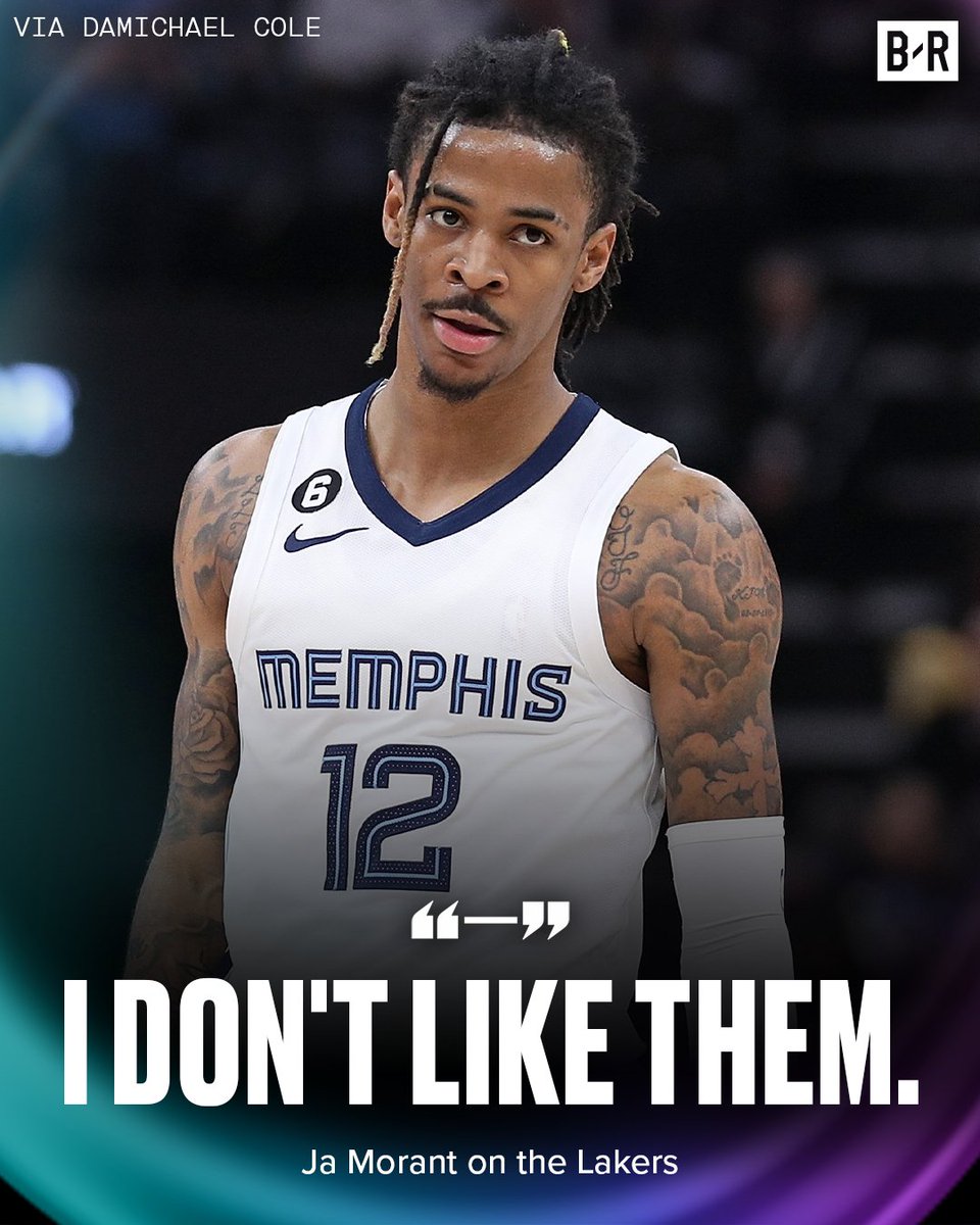 BleacherReport's tweet photo. Ja kept it real on playing the Lakers 😅

He replied to our post of Bron hitting the 'too little' with this after getting the W 🍿

(via @DamichaelC) https://t.co/RtrIUL88k1