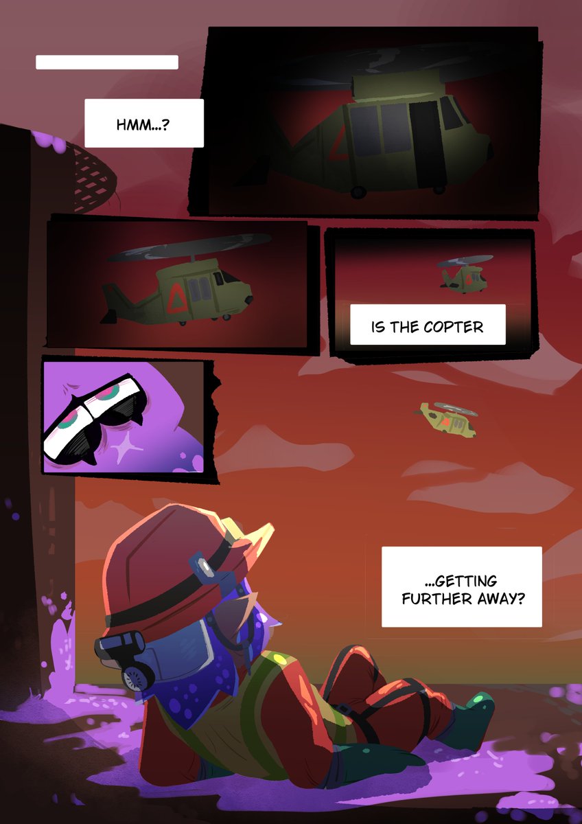 I can share my contribution now for <a href="/ScreamInkZine/">ScreamInk | Splatoon horror zine | Released!</a> so I will share the first page of the comic I worked on. Go check it out it's free and there's a lot of impressive work from amazing artists there🤩