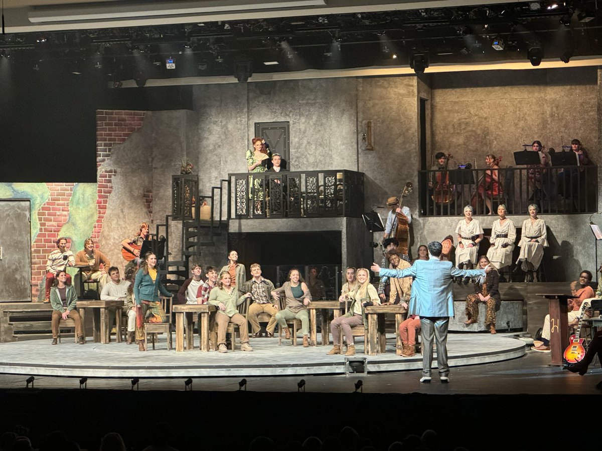 OEActivities's tweet photo. A-MAZE-ING!!!  Words will not do the opening night of Hadestown justice.  Simply an incredible production and performances by @OEtheatre   Three more nights to see this musical.   Get your tickets before they are gone!  Hawk Proud!! @OlatheEastHawks https://t.co/9ZMIZSBGU3