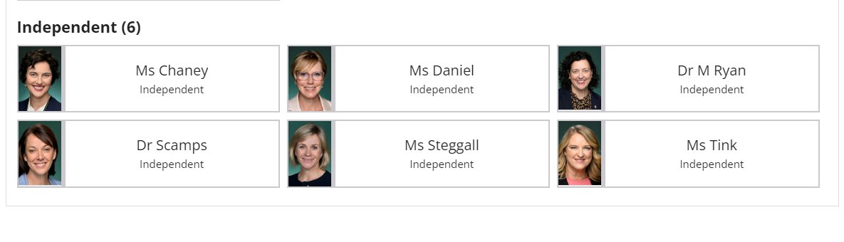 These teal "independents" just voted for the Government's Misinformation and Disinformation (MAD) Bill. 

They think the government should be allowed to tell you what you can and can't see or hear.